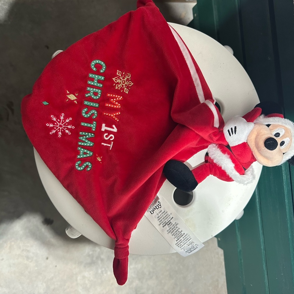 Disney Baby Mickey Mouse "My 1st Christmas" lovey security blanket